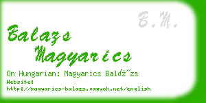 balazs magyarics business card